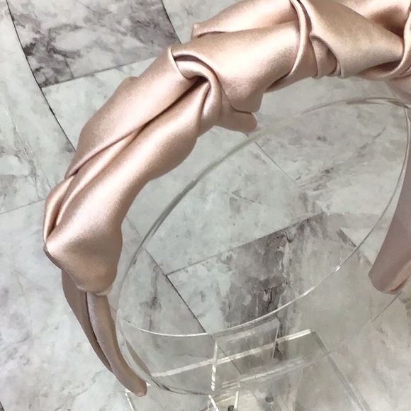 Blush Premium Satin Headband - Picture 2 of 8